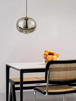 Solara Suspension en Verre Vague Mid-Century Vintage