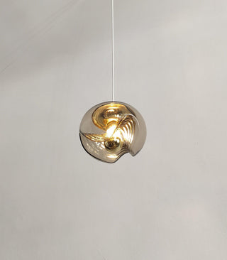 Solara Suspension en Verre Vague Mid-Century Vintage