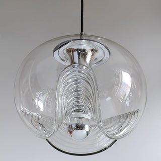 Solara Suspension en Verre Vague Mid-Century Vintage