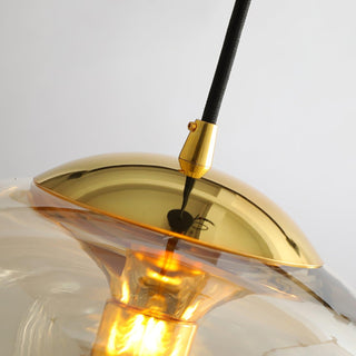 Solara Suspension en Verre Vague Mid-Century Vintage