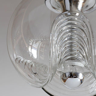 Solara Suspension en Verre Vague Mid-Century Vintage