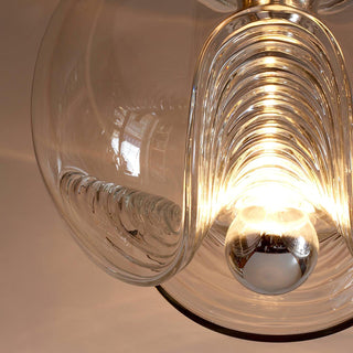 Solara Suspension en Verre Vague Mid-Century Vintage