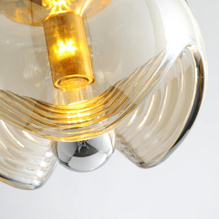 Solara Suspension en Verre Vague Mid-Century Vintage