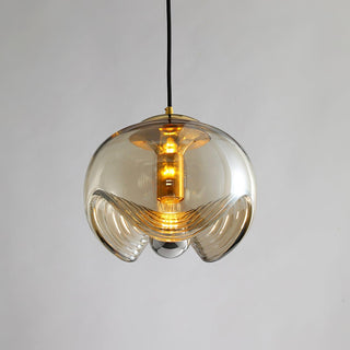 Solara Suspension en Verre Vague Mid-Century Vintage