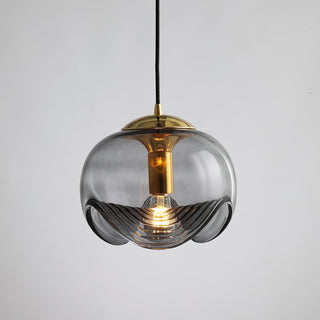 Solara Suspension en Verre Vague Mid-Century Vintage
