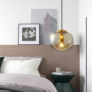 Solara Suspension en Verre Vague Mid-Century Vintage