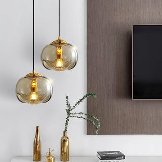 Solara Suspension en Verre Vague Mid-Century Vintage