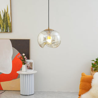 Solara Suspension en Verre Vague Mid-Century Vintage