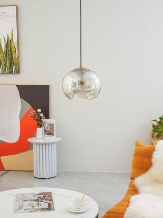 Solara Suspension en Verre Vague Mid-Century Vintage