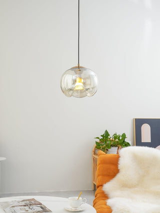 Solara Suspension en Verre Vague Mid-Century Vintage