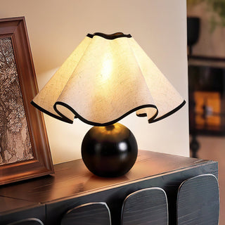 Kalion Lampe de Table en Bois Et Tissu
