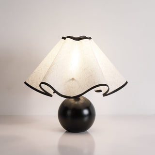 Kalion Lampe de Table en Bois Et Tissu