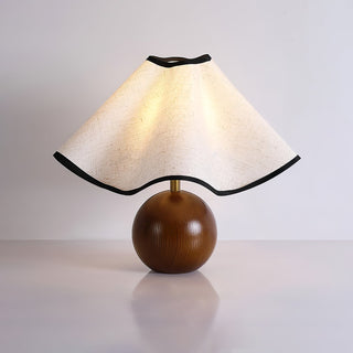 Kalion Lampe de Table en Bois Et Tissu