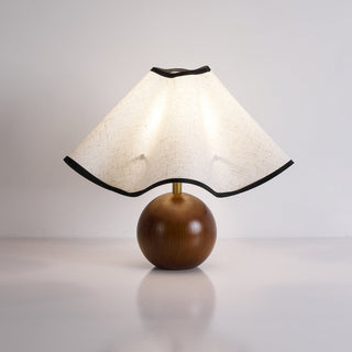 Kalion Lampe de Table en Bois Et Tissu