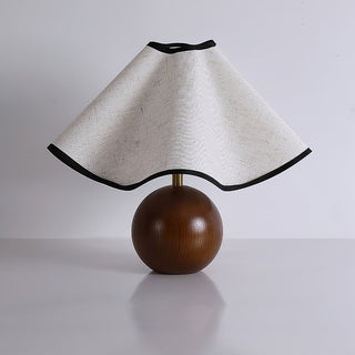 Kalion Lampe de Table en Bois Et Tissu