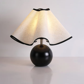 Kalion Lampe de Table en Bois Et Tissu