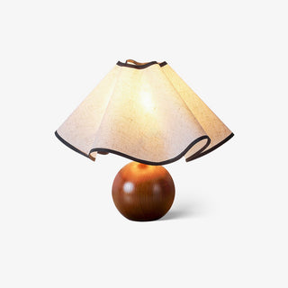 Kalion Lampe de Table en Bois Et Tissu