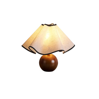 Kalion Lampe de Table en Bois Et Tissu