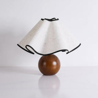 Kalion Lampe de Table en Bois Et Tissu