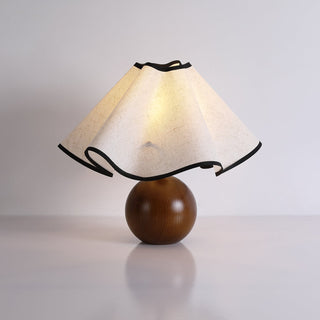 Kalion Lampe de Table en Bois Et Tissu