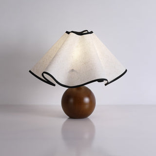 Kalion Lampe de Table en Bois Et Tissu
