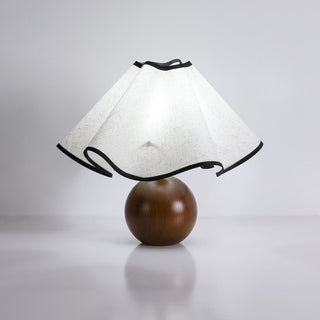 Kalion Lampe de Table en Bois Et Tissu