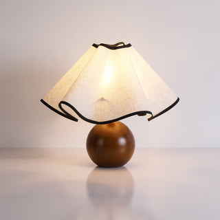 Kalion Lampe de Table en Bois Et Tissu