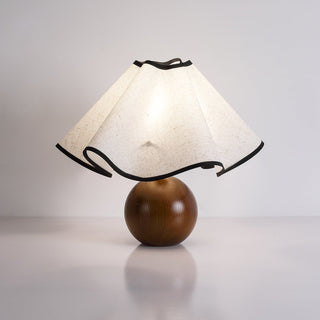 Kalion Lampe de Table en Bois Et Tissu