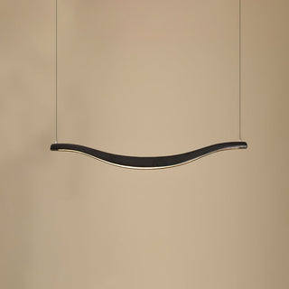 Lustra Lustre Bois Forme Ondulée Élégant