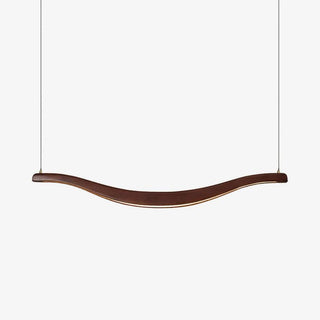 Lustra Lustre Bois Forme Ondulée Élégant