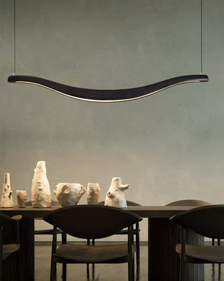 Lustra Lustre Bois Forme Ondulée Élégant