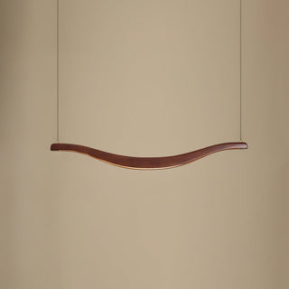 Lustra Lustre Bois Forme Ondulée Élégant