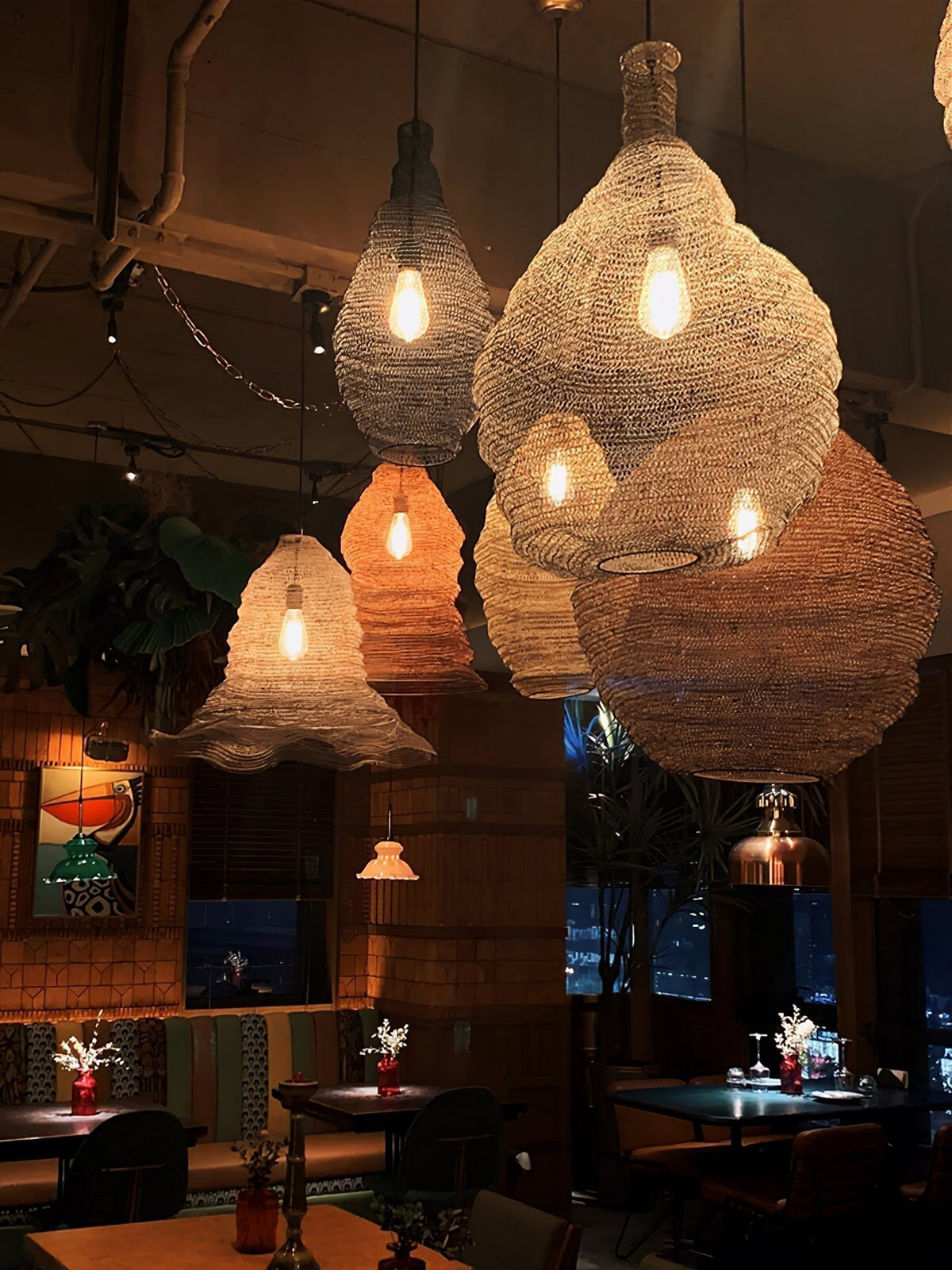 Hive Industriel Fil Pendentif Lampes
