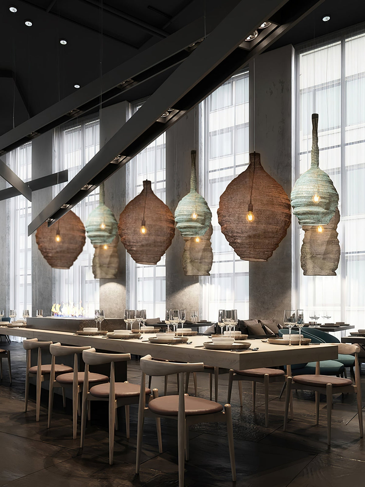 Hive Industriel Fil Pendentif Lampes
