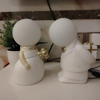 Eternal Lampe de Table en Céramique Et Blanc