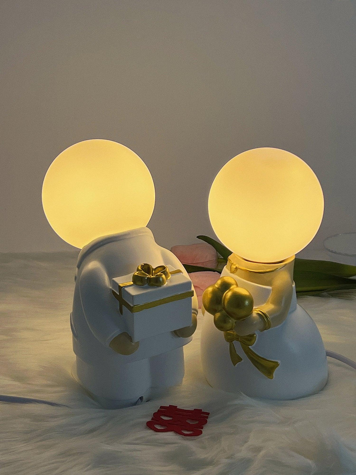 Eternal Lampe de Table en Céramique Et Blanc