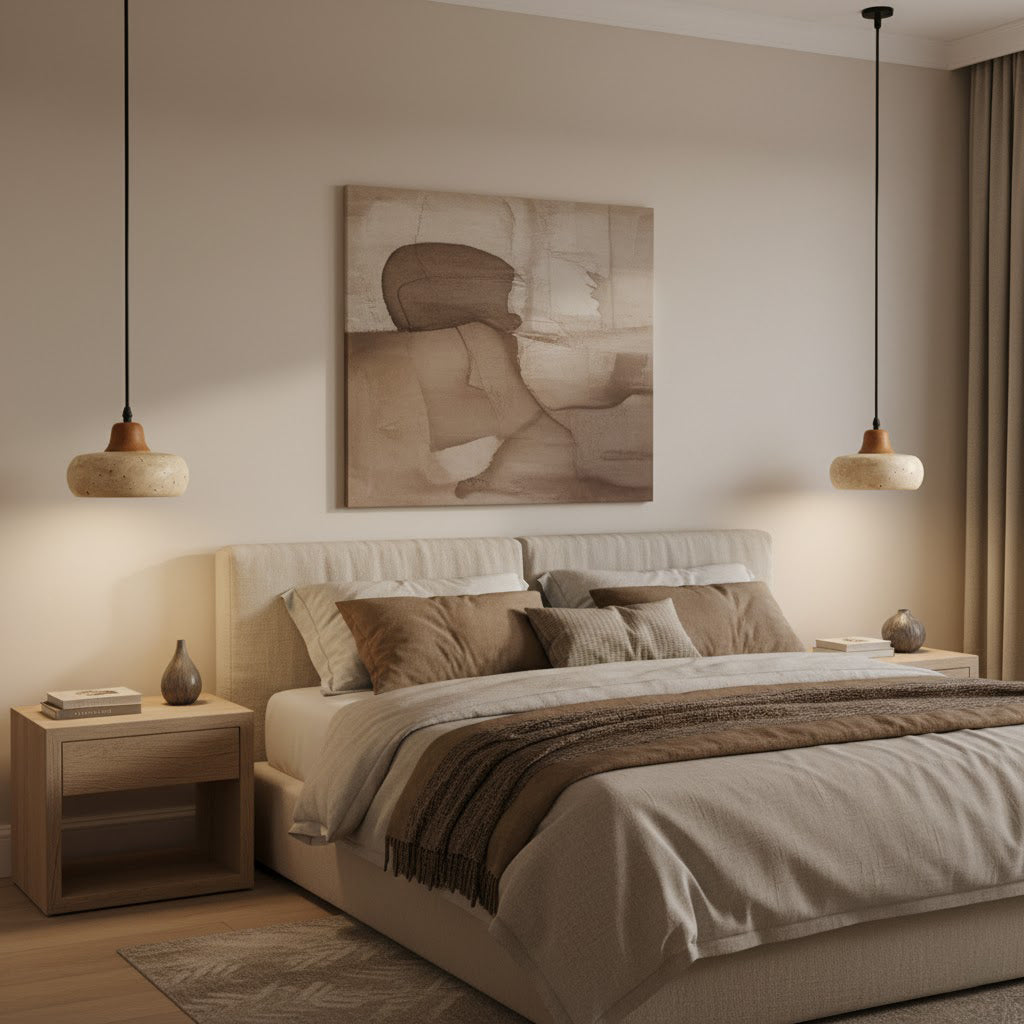 Multiple Wella Pendant Lights hanging in a row.