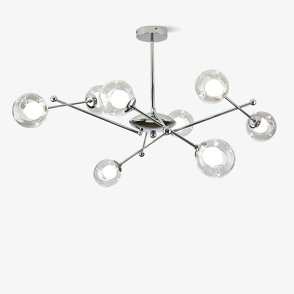 Perevia Lustre en Verre et Chrome
