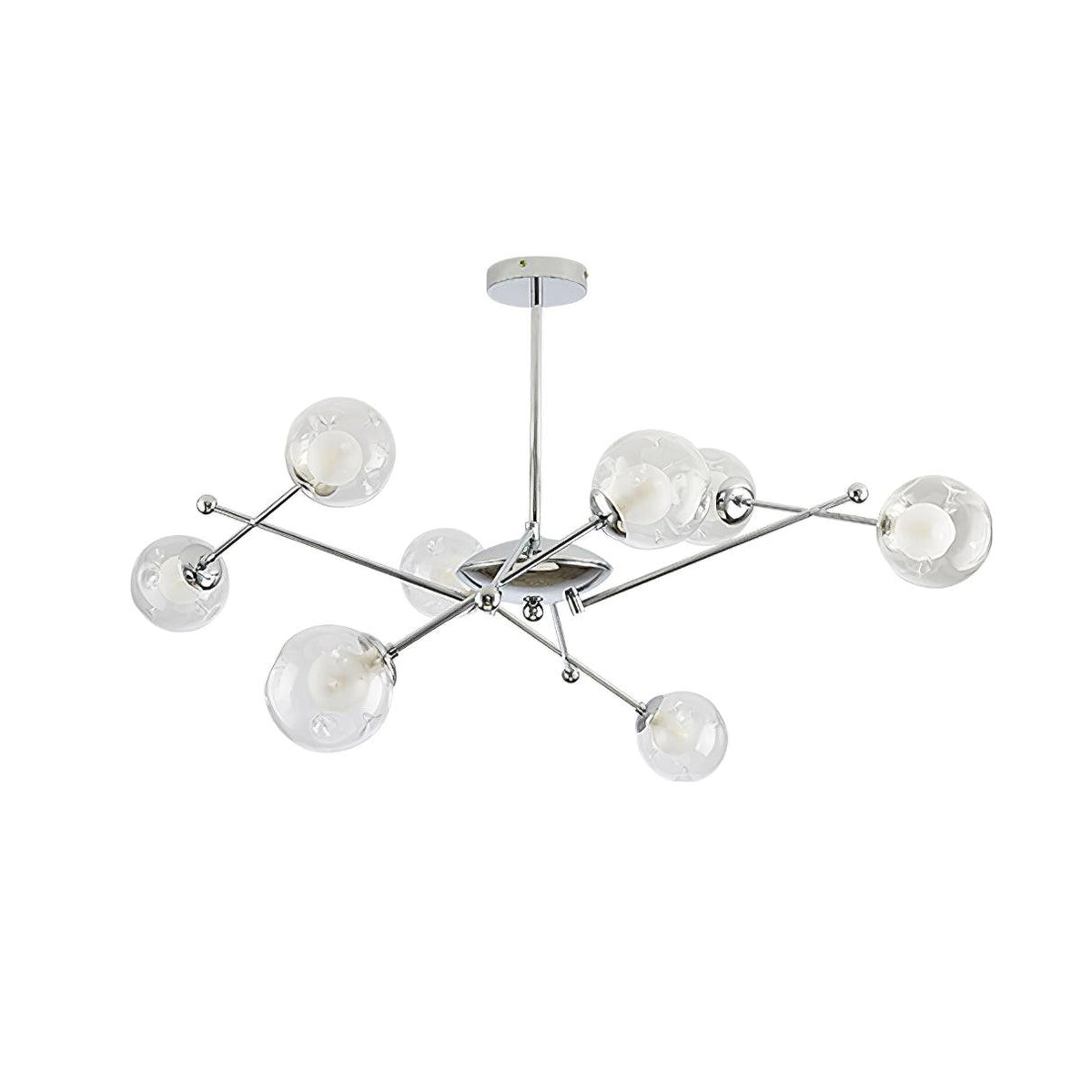 Perevia Lustre en Verre et Chrome