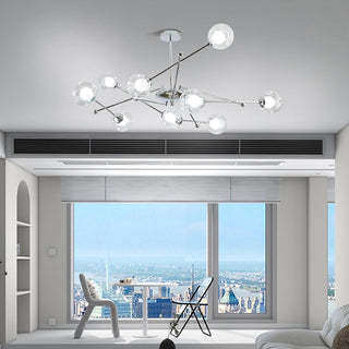 Lustra Lustre en Verre et Chrome
