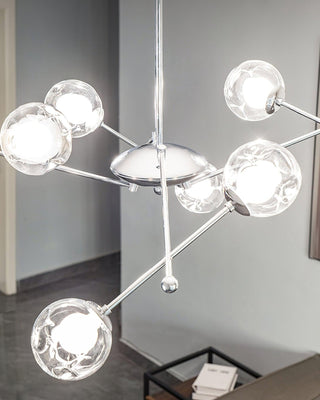 Lustra Lustre en Verre et Chrome