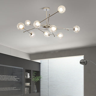 Lustra Lustre en Verre et Chrome