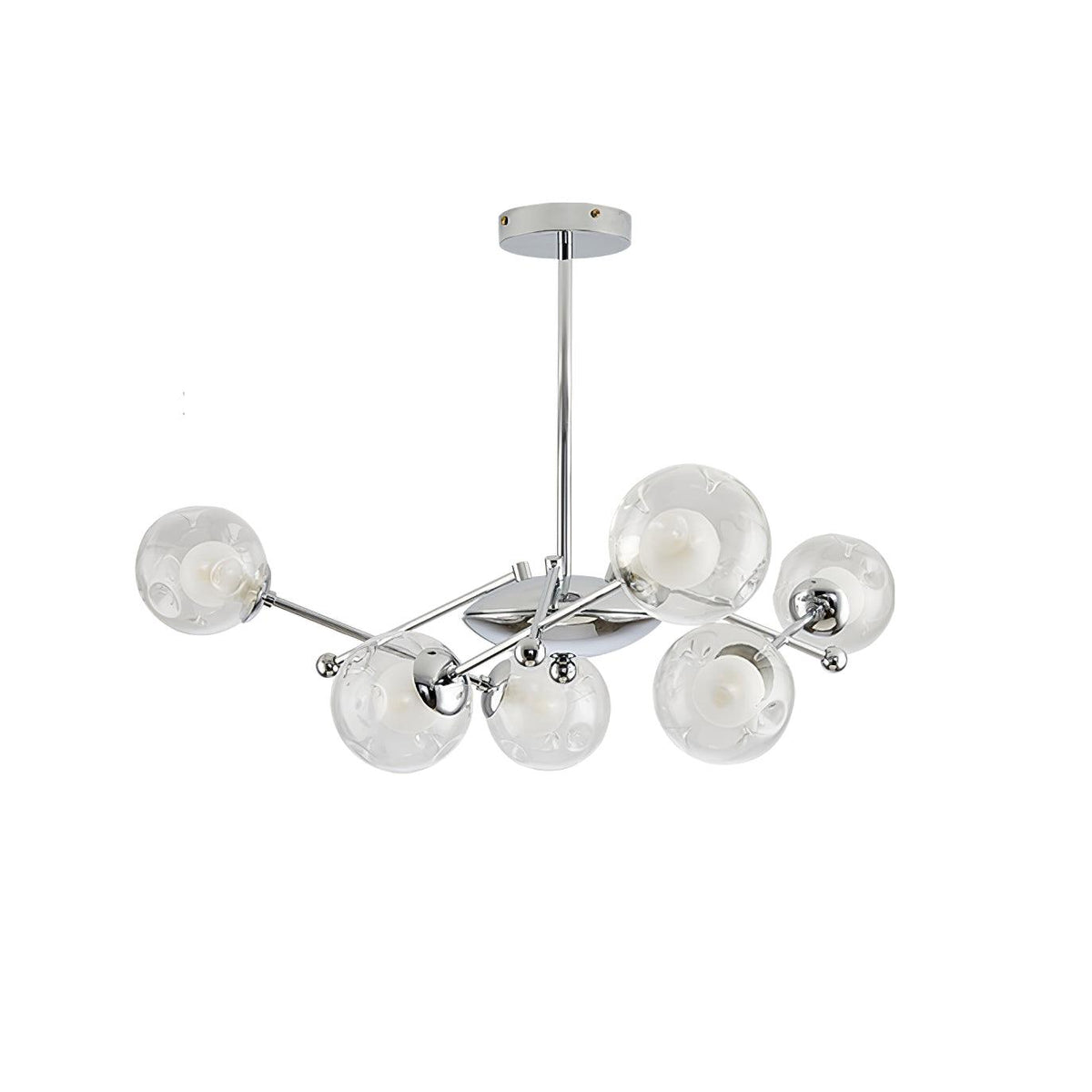 Perevia Lustre en Verre et Chrome