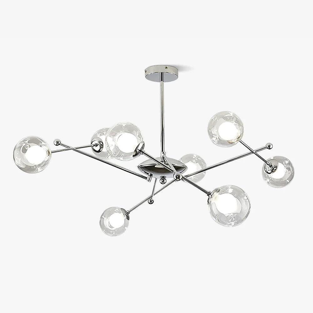 Perevia Lustre en Verre et Chrome