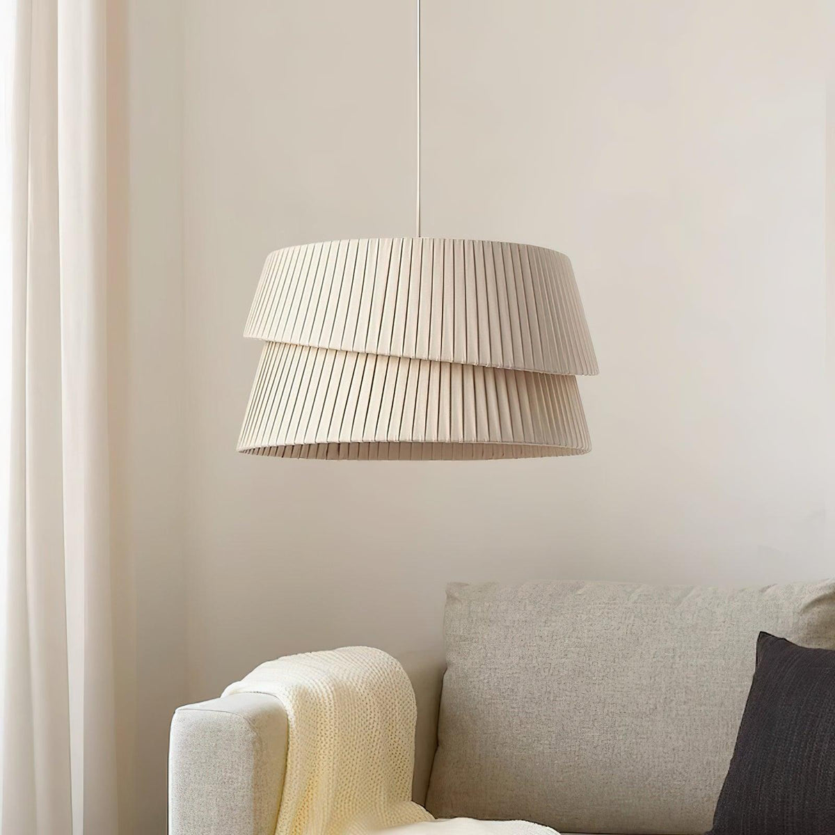 Zarion Tissu Scandinave Pendentif Lumière