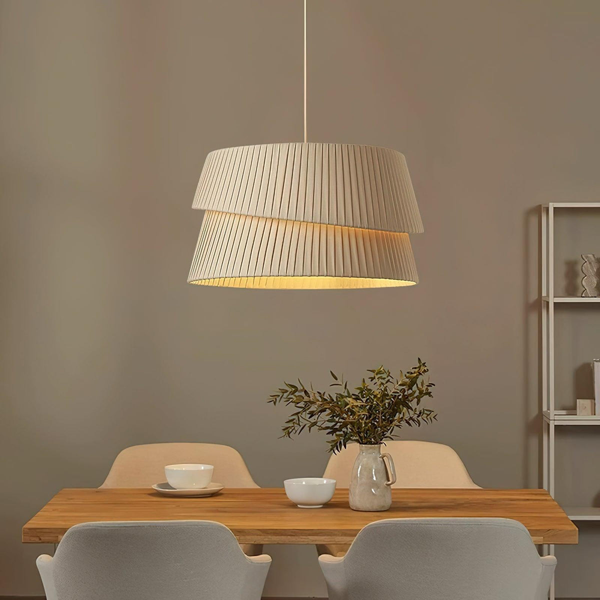 Zarion Tissu Scandinave Pendentif Lumière