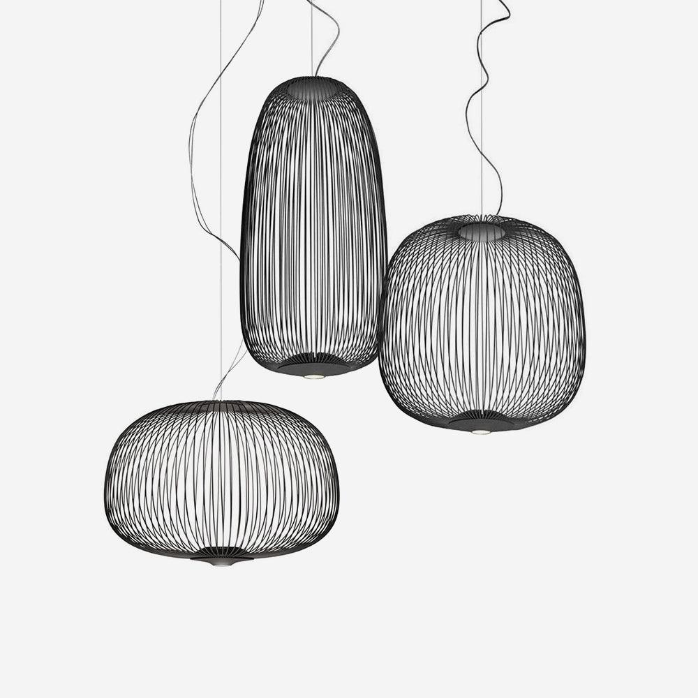 Lumio Lightweight Spokes Cage Pendant Light-Neutral Decor