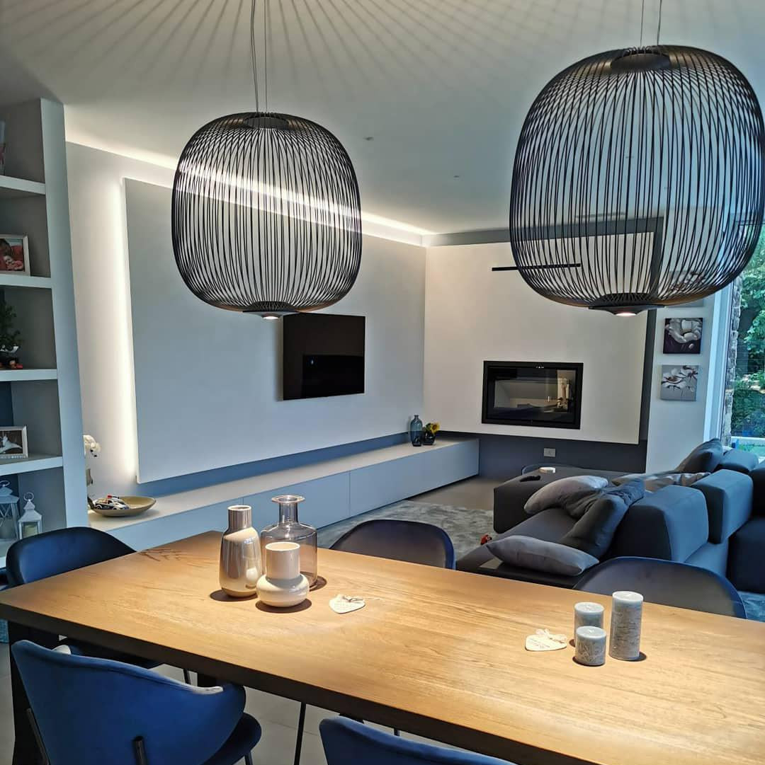 Lumio Lightweight Spokes Cage Pendant Light-Neutral Decor