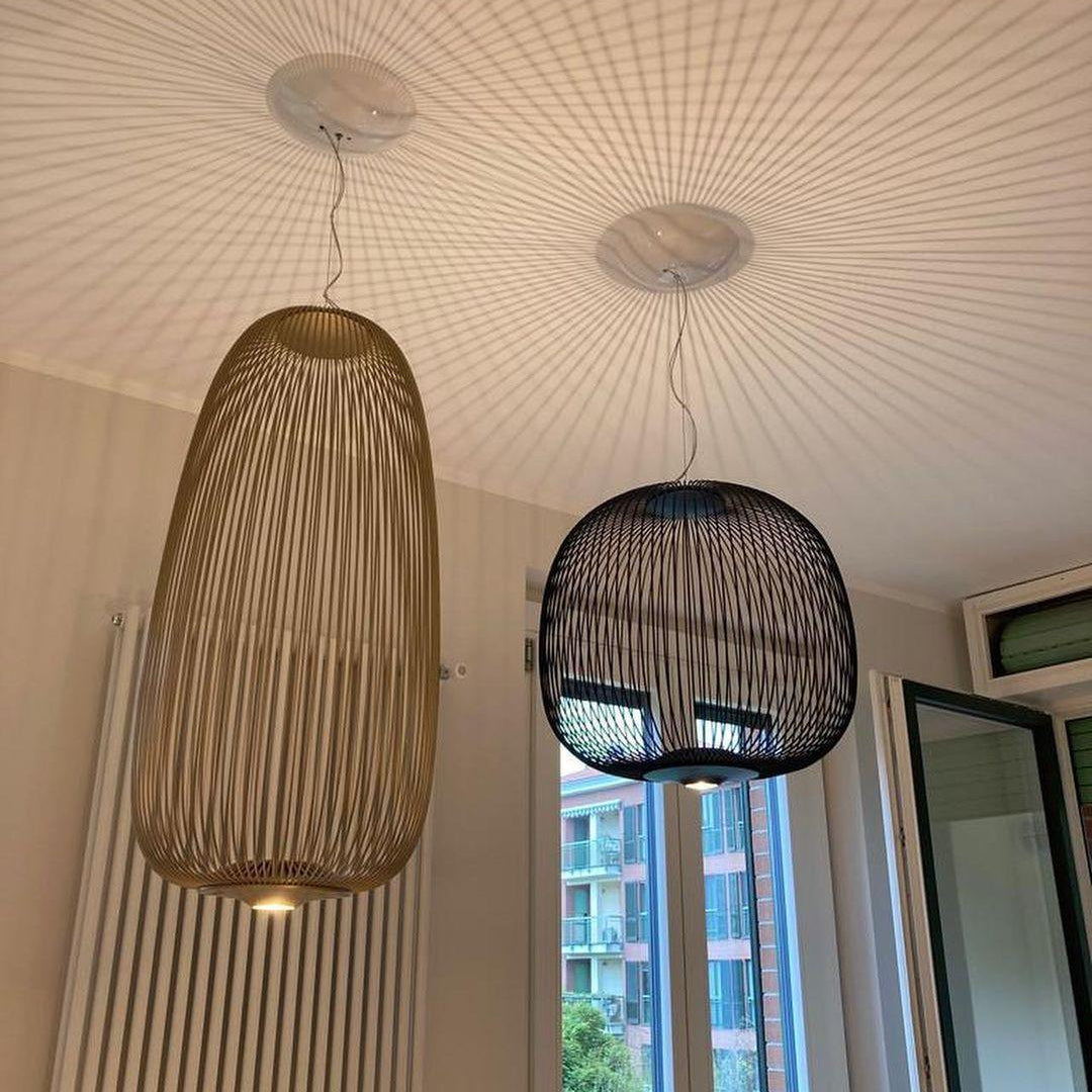 Lumio Lightweight Spokes Cage Pendant Light-Neutral Decor