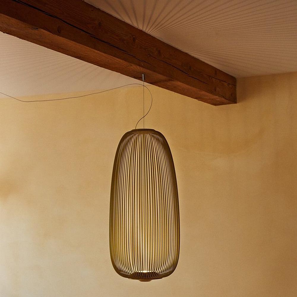 Lumio Lightweight Spokes Cage Pendant Light-Neutral Decor